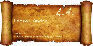 Laczai Andor névjegykártya