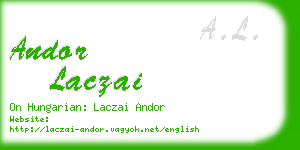 andor laczai business card